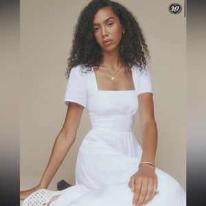NWT Reformation Pacome Linen Dress White size 2